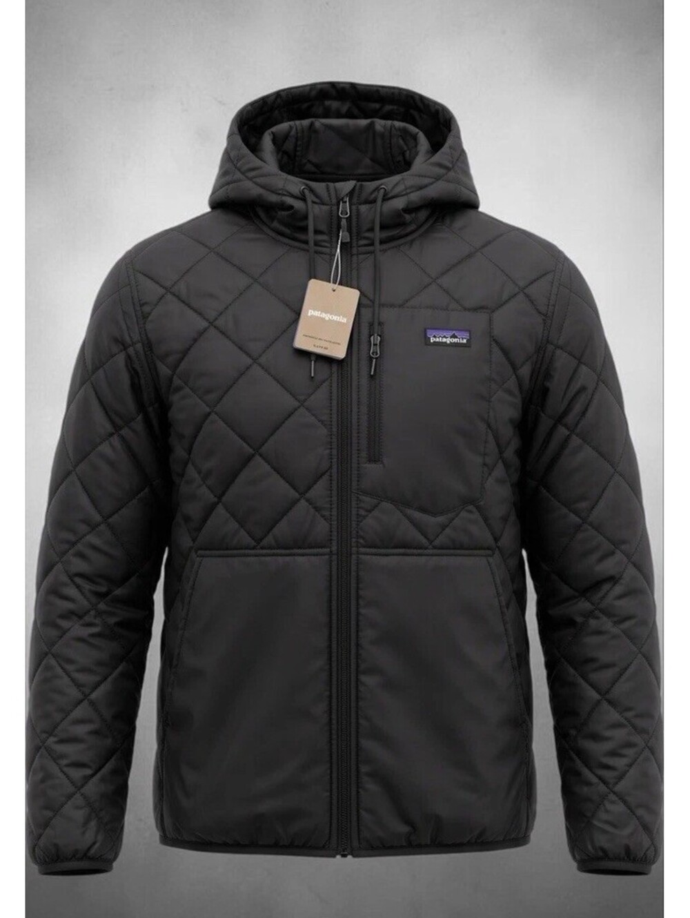 Patagonia Diamond Quilted Bomber Hoody Men's XXL Black 27611 NWT